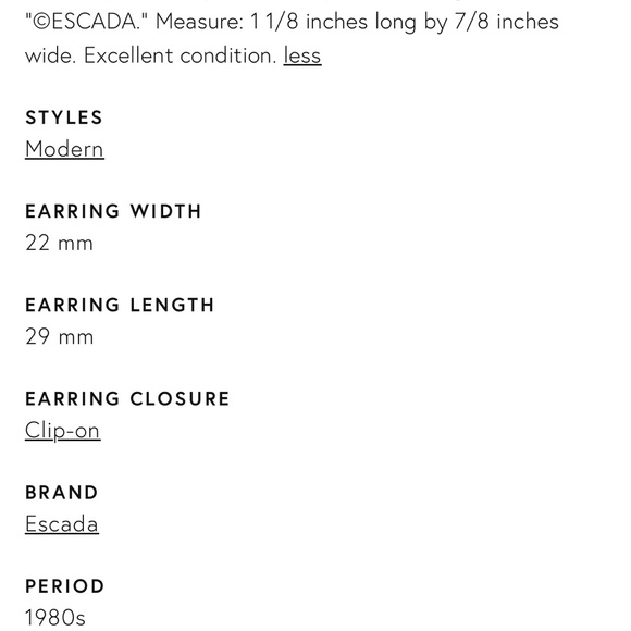 Stunning Escada Vintage earrings - Picture 6 of 7